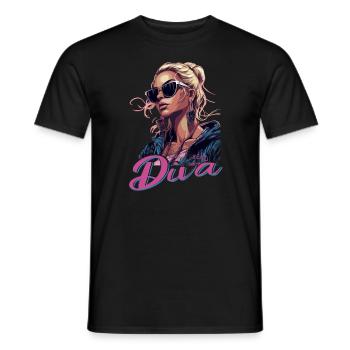 Strahlen Sie Strahlend Diva - Männer T-Shirt - Schwarz - Vorne - AI Model Male 178 light (178cm)