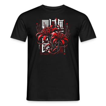 Japanische Spinnenlilie Kanji - Männer T-Shirt - Schwarz - Vorne - AI Model Male 178 light (178cm)