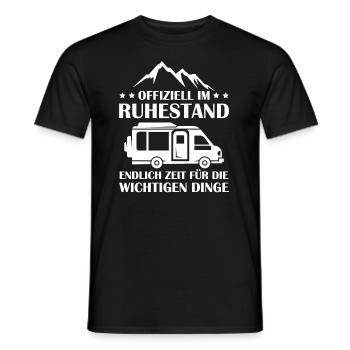 Offiziell im Ruhestand, zeit für Camping - Männer T-Shirt - Schwarz - Vorne - AI Model Male 178 light (178cm)