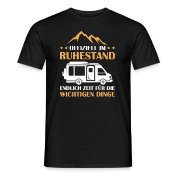 Offiziell im Ruhestand, zeit für Camping - Männer T-Shirt - Schwarz - Vorne - AI Model Male 178 light (178cm)