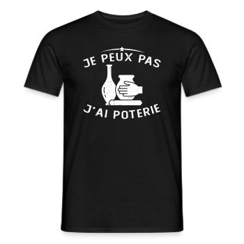 Je Peux Pas J ai Poterie Potier - T-shirt homme - noir - Devant - AI Model Male 178 light (178cm)