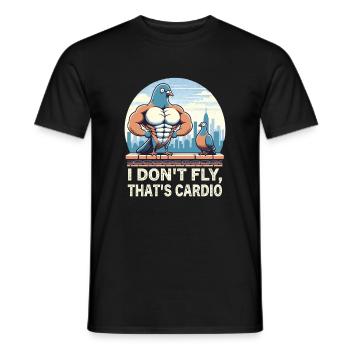 Pigeon Workout Bodybuilding Fitness Gym Muscle - Männer T-Shirt - Schwarz - Vorne - AI Model Male 178 light (178cm)