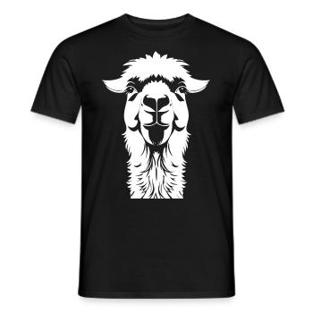 Lustige Lama Silhouette Freche lustige Lamas - Männer T-Shirt - Schwarz - Vorne - AI Model Male 178 light (178cm)