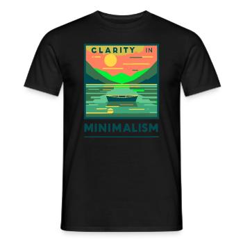 Clarté dans le lac du minimalisme - T-shirt homme - noir - Devant - AI Model Male 178 light (178cm)