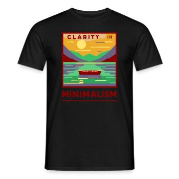 Clarté dans le lac du minimalisme - T-shirt homme - noir - Devant - AI Model Male 178 light (178cm)