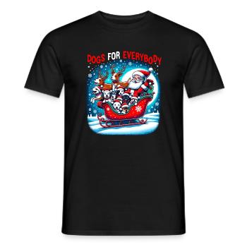 Des chiens pour tous Des chiens festifs pour tous - T-shirt homme - noir - Devant - AI Model Male 178 light (178cm)