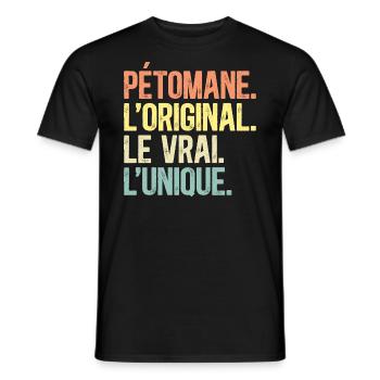 Pétomane L'Original Le Vrai L'Unique Homme - T-shirt homme - noir - Devant - AI Model Male 178 light (178cm)