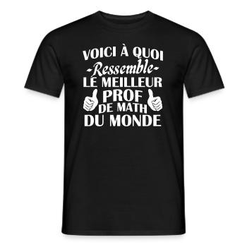 Voici à quoi ressemble le meilleur prof de math - T-shirt homme - noir - Devant - AI Model Male 178 light (178cm)