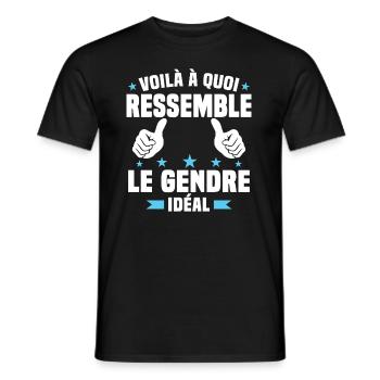 Voilà à quoi ressemble le gendre idéal - T-shirt homme - noir - Devant - AI Model Male 178 light (178cm)