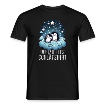 Offizielles Schlafshirt Pinguin - Männer T-Shirt - Schwarz - Vorne - AI Model Male 178 light (178cm)