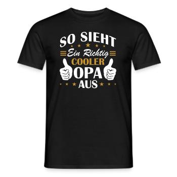 So sieht ein richtig cooler opa aus - Männer T-Shirt - Schwarz - Vorne - AI Model Male 178 light (178cm)