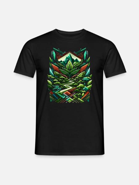 Abstract Ayahuasca Rainforest - Men's T-Shirt - black