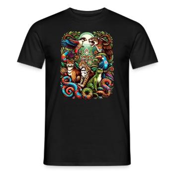 Ayahuasca Animal Spirit Guide - Männer T-Shirt - Schwarz - Vorne - AI Model Male 178 light (178cm)