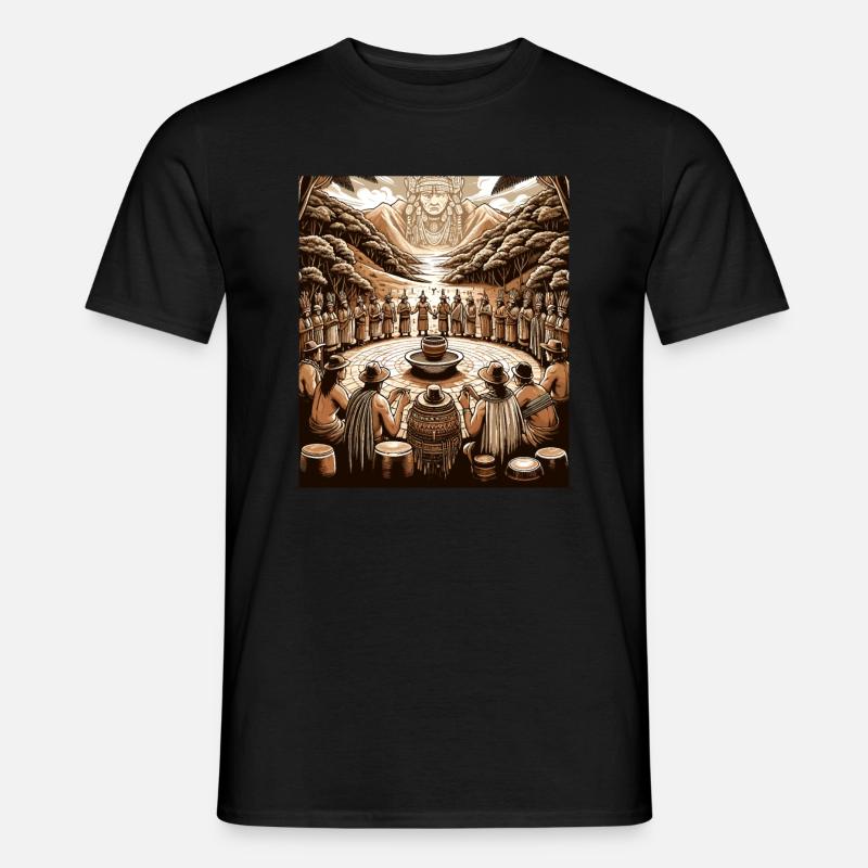 Ancient Ayahuasca Ritual - Männer T-Shirt - Schwarz