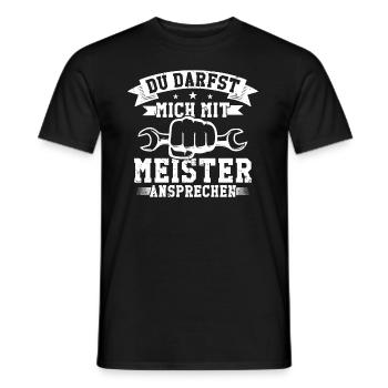 Meisterprüfung tischler meister geschenk - Männer T-Shirt - Schwarz - Vorne - AI Model Male 178 light (178cm)