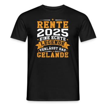 Rente 2025 eine echte legende verlässt das gelände - Männer T-Shirt - Schwarz - Vorne - AI Model Male 178 light (178cm)