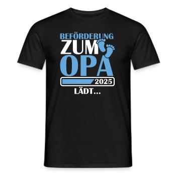 Beförderung zum Opa 2025 - Männer T-Shirt - Schwarz - Vorne - AI Model Male 178 light (178cm)