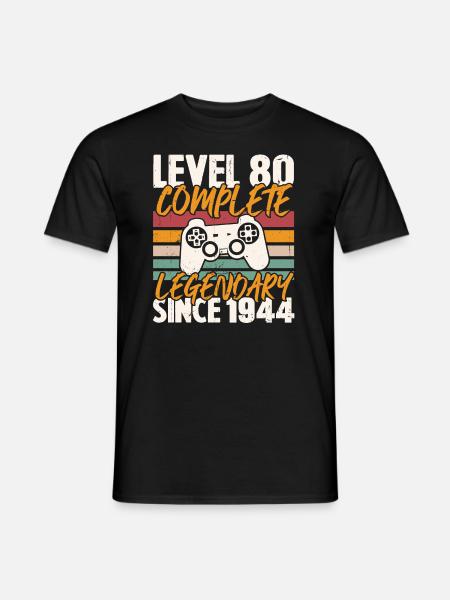 Niveau 80 Complete 1944, Cadeau D'anniversaire - T-shirt homme - noir