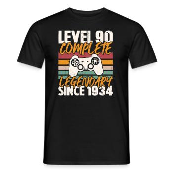 Level 90 Complete 1934 Birthday Gift - Men's T-Shirt - black - Front - AI Model Male 178 light (178cm)