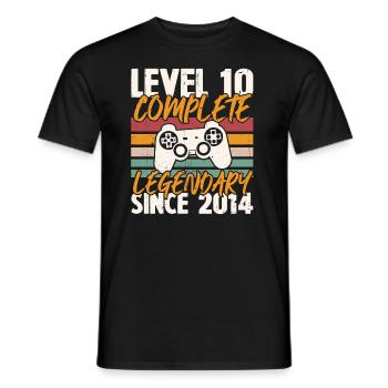 Level 10 Complete 2014, Birthday Gift - Men's T-Shirt - black - Front - AI Model Male 178 light (178cm)