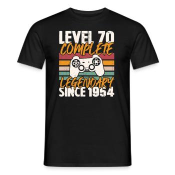 Niveau 70 Complete 1954, Cadeau D'anniversaire - T-shirt homme - noir - Devant - AI Model Male 178 light (178cm)