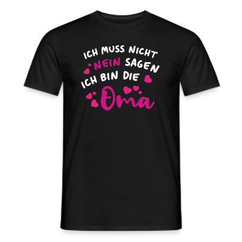 Ich muss nicht nein sagen Ich bin die Oma - Männer T-Shirt - Schwarz - Vorne - AI Model Male 178 light (178cm)