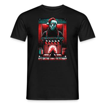 Chimney Chills Slasher Menacing Christmas - Men's T-Shirt - black - Front - AI Model Male 178 light (178cm)