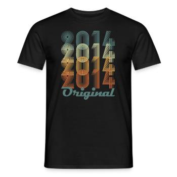 Original 2014 Vintage Cadeau Anniversaire - T-shirt homme - noir - Devant - AI Model Male 178 light (178cm)