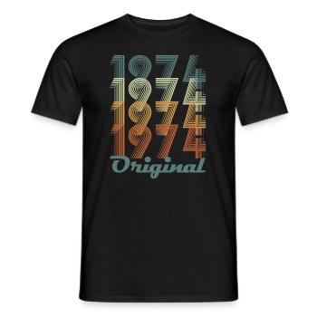 Original 1974 Vintage Cadeau Anniversaire - T-shirt homme - noir - Devant - AI Model Male 178 light (178cm)