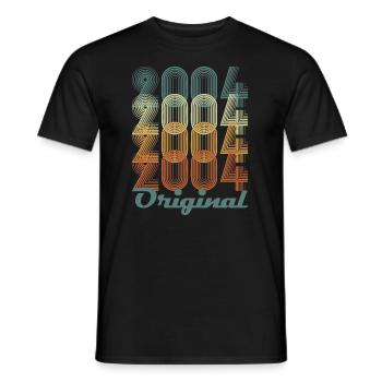 Original 2004 Vintage Cadeau Anniversaire - T-shirt homme - noir - Devant - AI Model Male 178 light (178cm)