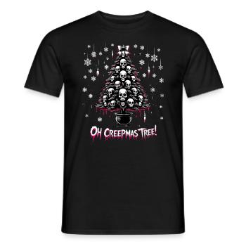 Oh Creepmas Tree Creepy Festive Goth Emo Horror - Männer T-Shirt - Schwarz - Vorne - AI Model Male 178 light (178cm)