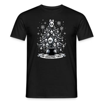 Oh Creepmas Tree Creepy Festive Goth Emo Horror - Männer T-Shirt - Schwarz - Vorne - AI Model Male 178 light (178cm)