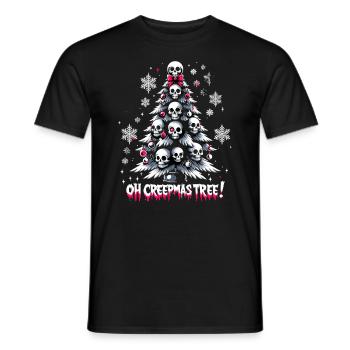 Oh Creepmas Tree Creepy Festive Goth Emo Horror - Männer T-Shirt - Schwarz - Vorne - AI Model Male 178 light (178cm)