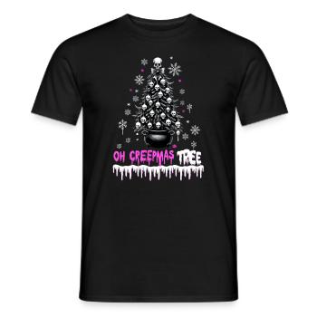 Oh Creepmas Tree Creepy Festive Goth Emo Horror - Männer T-Shirt - Schwarz - Vorne - AI Model Male 178 light (178cm)