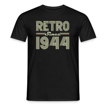 Rétro Depuis 1944 Vintage Cadeau d Anniversaire - T-shirt homme - noir - Devant - AI Model Male 178 light (178cm)