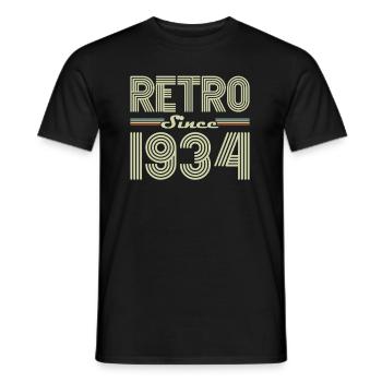 Rétro Depuis 1934 Vintage Cadeau d Anniversaire - T-shirt homme - noir - Devant - AI Model Male 178 light (178cm)