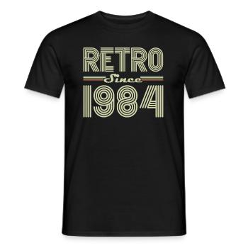 Rétro Depuis 1984 Vintage Cadeau d Anniversaire - T-shirt homme - noir - Devant - AI Model Male 178 light (178cm)