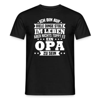 ich bin stolz wie ein Opa - Männer T-Shirt - Schwarz - Vorne - AI Model Male 178 light (178cm)