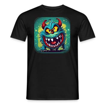 Cute little monster - Men's T-Shirt - black - Front - AI Model Male 178 light (178cm)