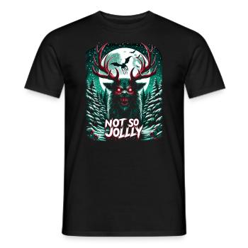 Not So Jolly Festive Slasher Candy Cane Menace - Men's T-Shirt - black - Front - AI Model Male 178 light (178cm)