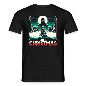 Merry Christmas Festive Slasher Candy Cane Menace - Men's T-Shirt - black - Front - AI Model Male 178 light (178cm)