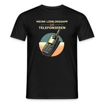altes Handy - Männer T-Shirt - Schwarz - Vorne - AI Model Male 178 light (178cm)
