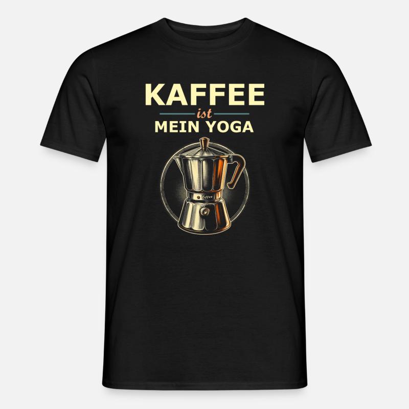 Kaffee Spruch - Männer T-Shirt - Schwarz