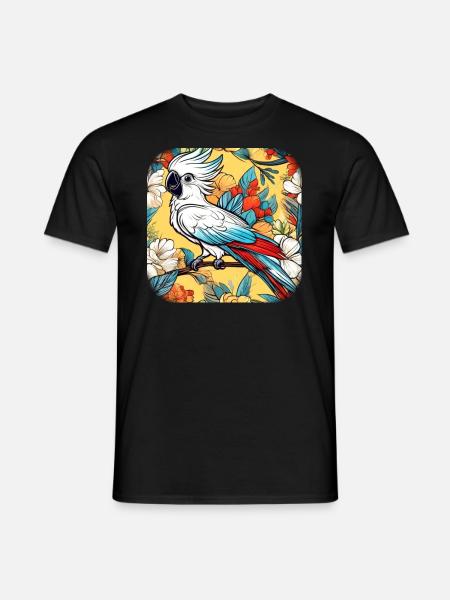 Cute Cockatoo Parrot - Men's T-Shirt - black