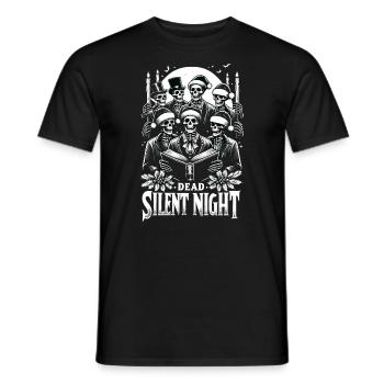 Dead Silent Night Victorian Skeleton Carolers - Men's T-Shirt - black - Front - AI Model Male 178 light (178cm)