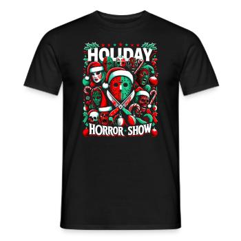 Holiday Horror Show - Slasher and Christmas Fusion - Männer T-Shirt - Schwarz - Vorne - AI Model Male 178 light (178cm)