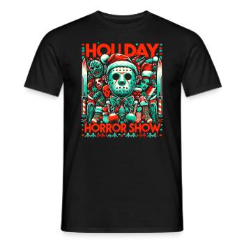 Holiday Horror Show - Slasher and Christmas Fusion - Männer T-Shirt - Schwarz - Vorne - AI Model Male 178 light (178cm)