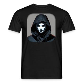 Fille gothique en sweat à capuche - T-shirt homme - noir - Devant - AI Model Male 178 light (178cm)