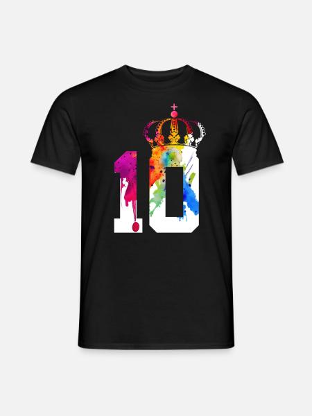 KING 10 JAHRE QUEEN 10. GEBURTSTAG - Männer T-Shirt - Schwarz