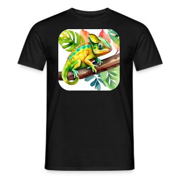 Doux caméléon - T-shirt homme - noir - Devant - AI Model Male 178 light (178cm)